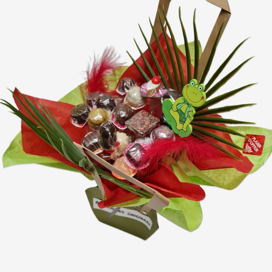 Bouquet fleurs chocolat 60